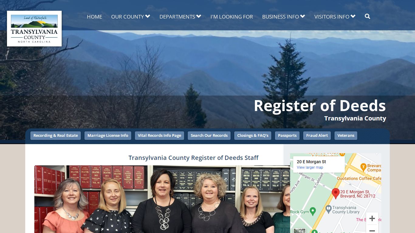 Register of Deeds | Transylvania County